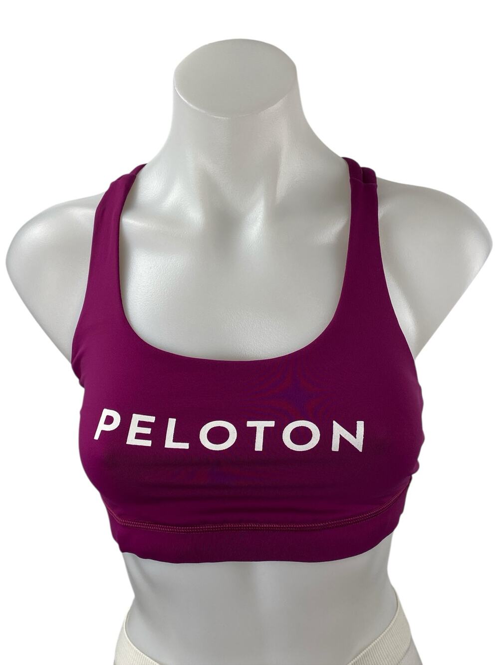 Lululemon x Peloton Maroon Pink Sleeveless Strappy Sports Bra Crop Tank Top Sz 6